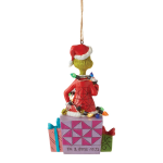 Christmas Ornament: Dr. Seuss Grinch - Grinch on Present Ornament