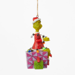 Christmas Ornament: Dr. Seuss Grinch - Grinch on Present Ornament