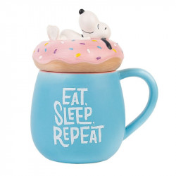 3D Mug: Peanuts "Snoopy - Eat Sleep Repeat"