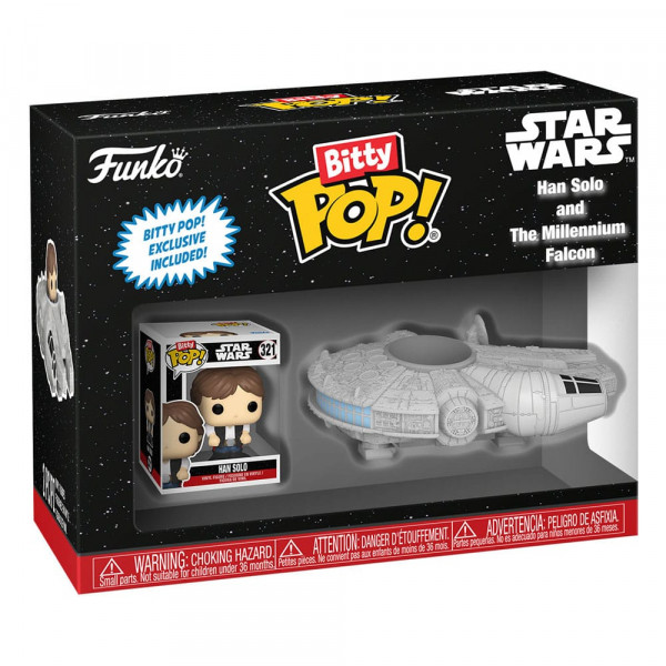 Bitty POP! Vinyl Figure: Star Wars "Han Solo with Millenium Falcon" EXCLUSIVE ICXLUDED!