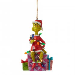 Christmas Ornament: Dr. Seuss Grinch - Grinch on Present Ornament