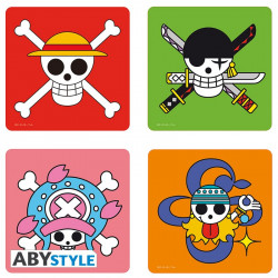 Coaster 4-Pack: One Piece "Skulls"