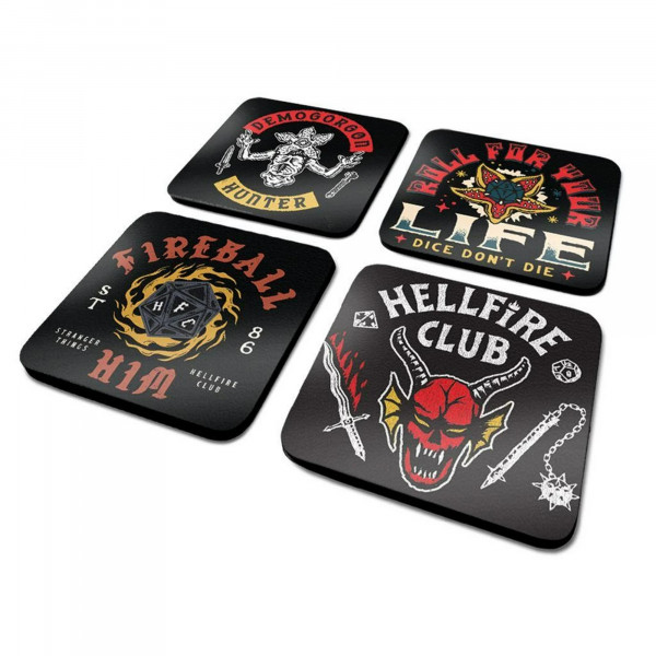 Coaster 4-Pack: Stranger Things "Hellfire Club"