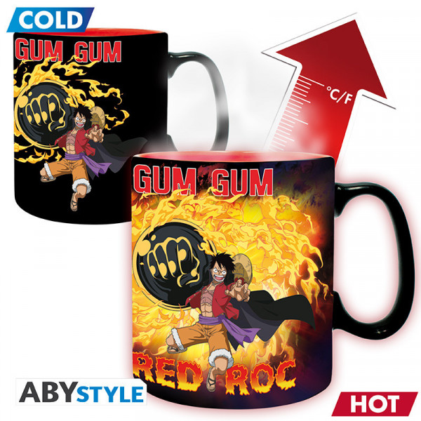 Heat Change Mega Mug: One Piece "Wanted"