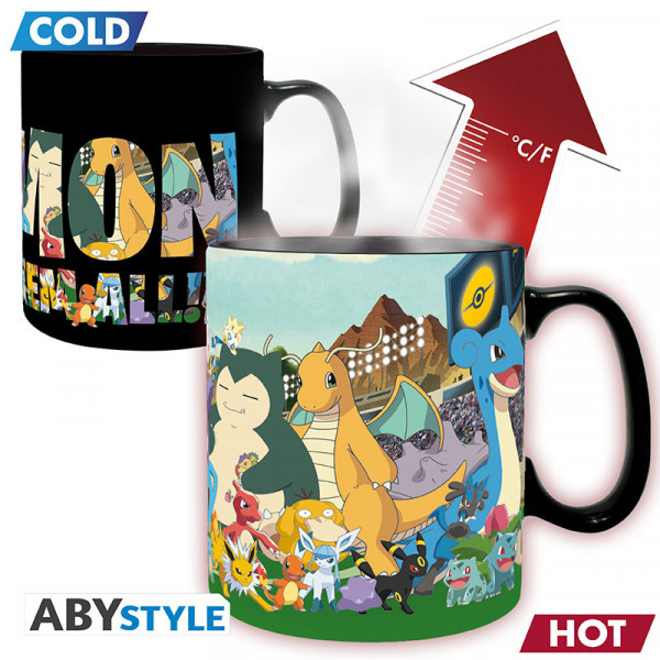 Heat Change Mega Mug: Pokemon "Gotta catch em all"