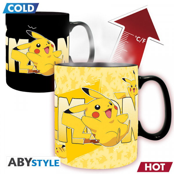 Heat Change Mega Mug: Pokemon "Pikachu - Pikachu"