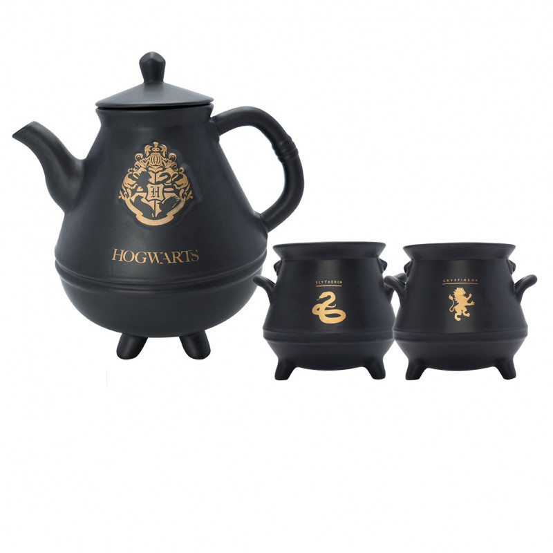Harry Potter - Hogwarts Teapot and 2 Cauldrons Set by ABYstyle - 720p 
