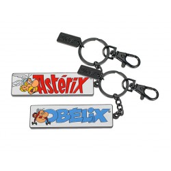 Keychain:  Asterix & Obelix metallic 7 cm
