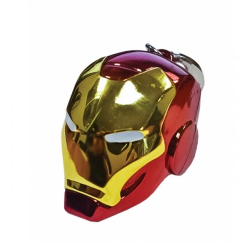 GFDay The Avengers Marvel 3D Iron Man Mask Helmets Superhero Figure Alloy Keychain Key Ring Style 02 