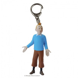 Keychain: Tintin wearing blue sweater