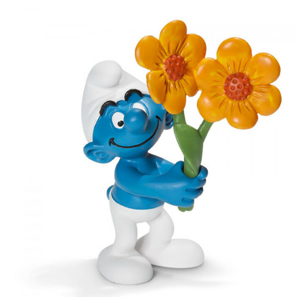 Mini Figure: Smurf with flowers