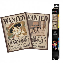 One Piece Αφίσες:  "Wanted Luffy" & "Ace"