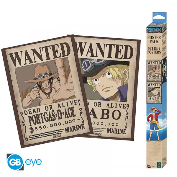 One Piece Αφίσες: ""Wanted Sabo" & "Wanted Ace"