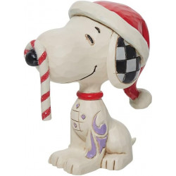 Peanuts by Jim Shore: Snoopy "Glitter Candy Cane" (Mini Figurine)