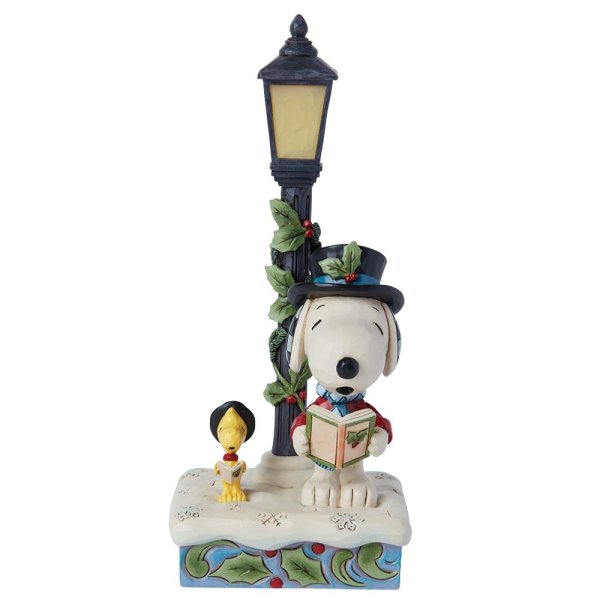 Peanuts "Snoopy & Woodstock Carolling Light-up" του Jim Shore (Χριστουγενιάτικη σειρά)