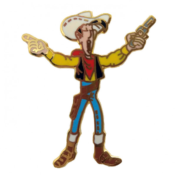 Pins of Lucky Luke Series: Golden Lucky Luke with 2 pistoles