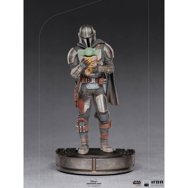 Star Wars: The Mandalorian Art "Mandalorian & Grogu" (Scale 1/10)