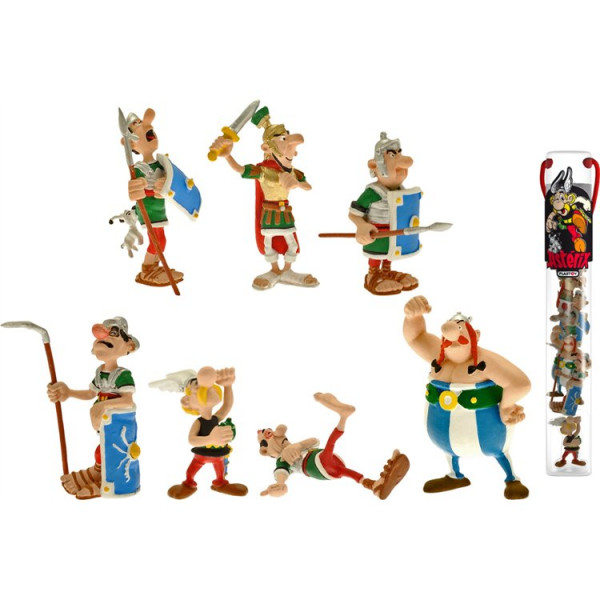Tube: Asterix fight with 7 Mini figurines