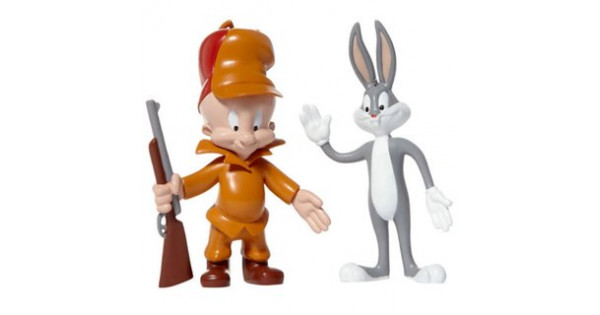 Bendable Figure: 2-Pack Bugs Bunny & Elmer Fudd - PF-NJLT4805