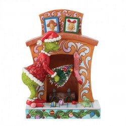 Disney Traditions: Grinch "Pushing Tree up Fireplace" του Jim Shore