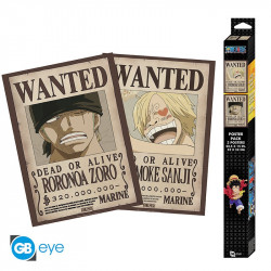 One Piece Posters: "Wanted Zoro" & "Wanted Sanji"