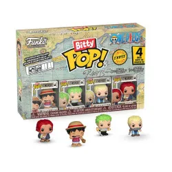 Bitty POP! Vinyl Figure: One Piece 4-Pack "Monkey D. Luffy, Roronoa Zoro, Axe-Hand Morgan, Shanks" (Limited Edition)