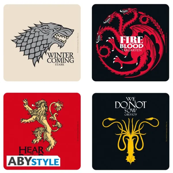 Σουβέρ (σετ των 4): Game of Thrones  "Οίκοι"