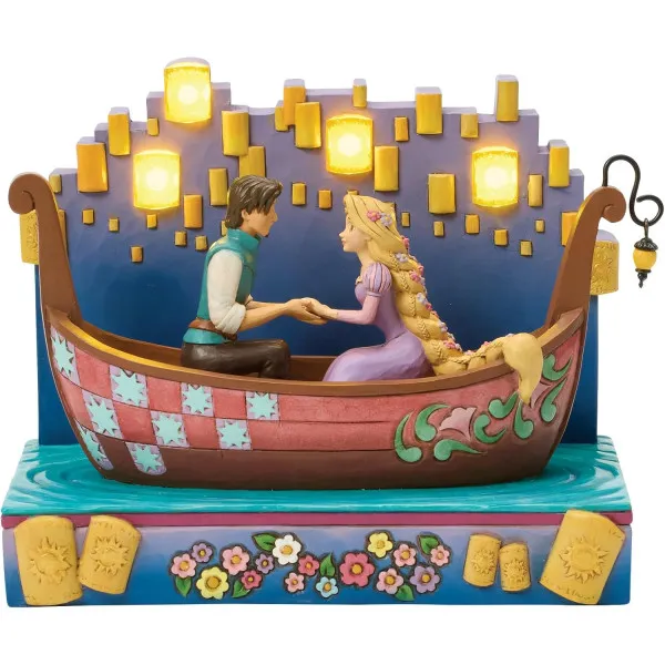 Disney Traditions: Tangled "A Dream Come True" του Jim Shore με LED φαναράκια