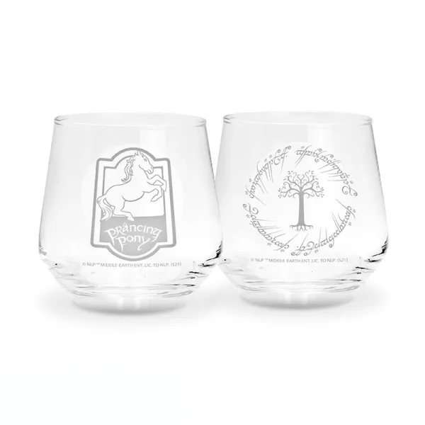 Glass set: Lord of the Rings - Prancing Pony & Gondor Tree