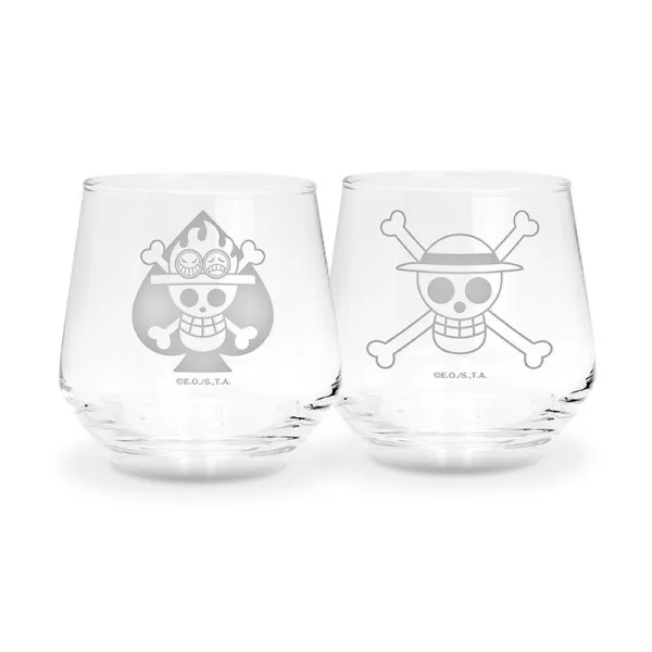 Glass set: One Piece "Luffy & Ace"