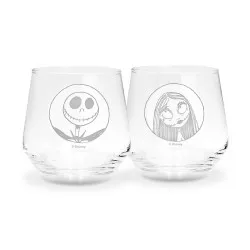 Glass set: The Nightmare before Christmas - Jack & Sally