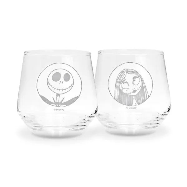Σετ με 2 ποτήρια: The Nightmare before Christmas - Jack & Sally