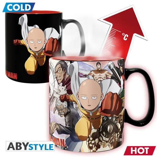 Heat Change Mug: One-Punch Man "Ήρωες"