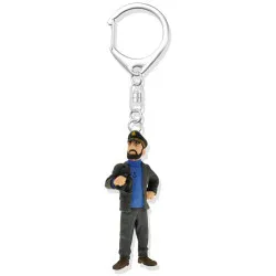 Keychain: Captain Haddock with binoculars (Mini)