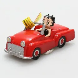 Μίνι φιγούρα: H Betty Boop σε κοκκινο αυτοκίνητο