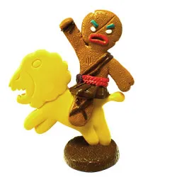 Mini figure: Gingerbread Cookie Man riding