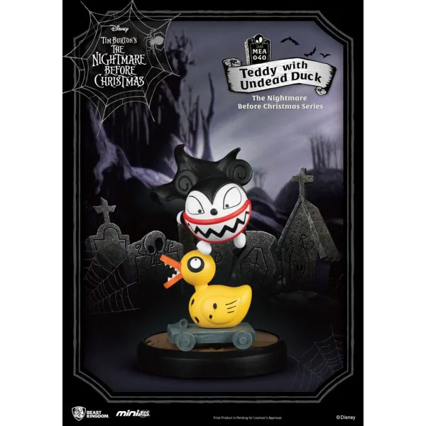 Nightmare Before Christmas Mini Egg Attack Figure: Teddy with Undead Duck