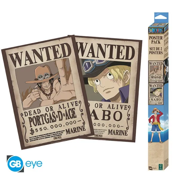 One Piece Αφίσες: ""Wanted Sabo" & "Wanted Ace"