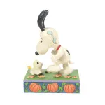 Peanuts του Jim Shore: A Spooky Encounter "Snoopy Scared by Woodstock Ghost"