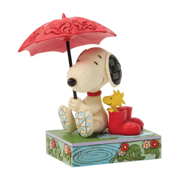 Peanuts του Jim Shore: Snoopy and Woodstock "Snoopy Under Umbrella"