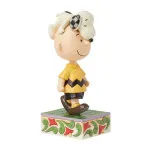 Peanuts του Jim Shore:  Snoopy on Charlie Brown's Head "Head Honcho"