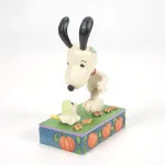 Peanuts του Jim Shore: A Spooky Encounter "Snoopy Scared by Woodstock Ghost"