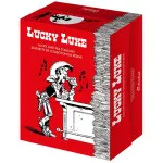 Statue: Lucky Luke "Luke and Rantanplan with pile of magazines"