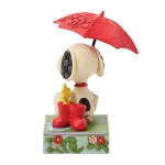 Peanuts του Jim Shore: Snoopy and Woodstock "Snoopy Under Umbrella"