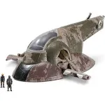 Star Wars Micro Galaxy Squadron Feature Vehicle with Figures: Boba Fett`s Starship