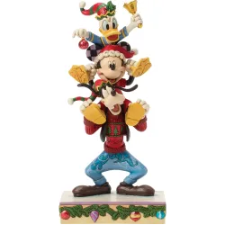 Disney Traditions του Jim Shore: Mickey, Donald & Goofy "A Holiday Pile Up"