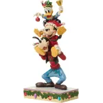 Disney Traditions του Jim Shore: Mickey, Donald & Goofy A Holiday Pile Up