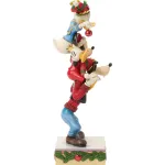 Disney Traditions του Jim Shore: Mickey, Donald & Goofy A Holiday Pile Up