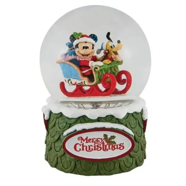 Disney Traditions του Jim Shore: Mickey & Pluto Christmas Waterball