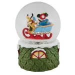 Disney Traditions του Jim Shore: Mickey & Pluto Christmas Waterball
